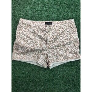 Banana Republic Pink Geometric Print Pattern Low Rise Chino Shorts Size 10